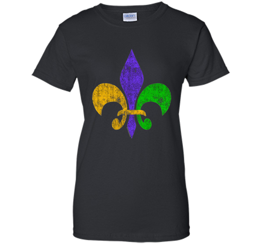 Men's Vintage Fleur-de-Lis Mardis Gras T-Shirt
