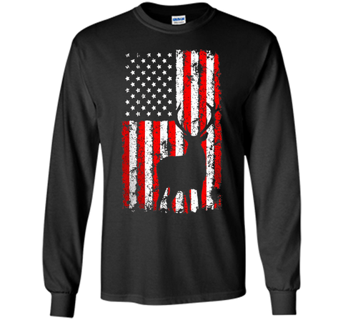 America Flag Deer Hunting T-Shirt Gift for Hunter