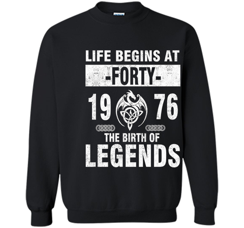 40th Birthday Gift - Made 1976 The Birth Of Legends Tshirt