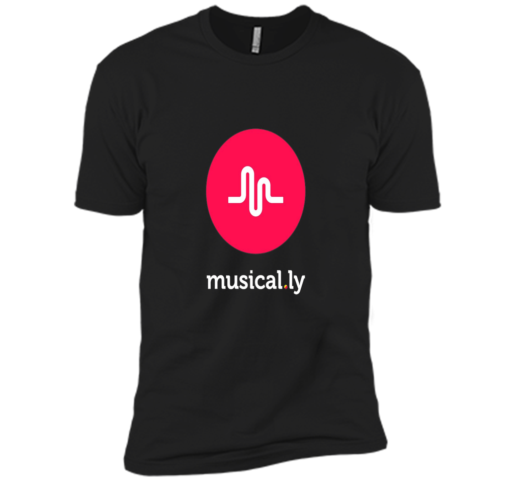 'musical.ly' T-Shirt (Black - Fitted Cut)