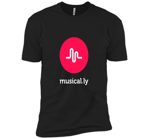 'musical.ly' T-Shirt (Black - Fitted Cut)