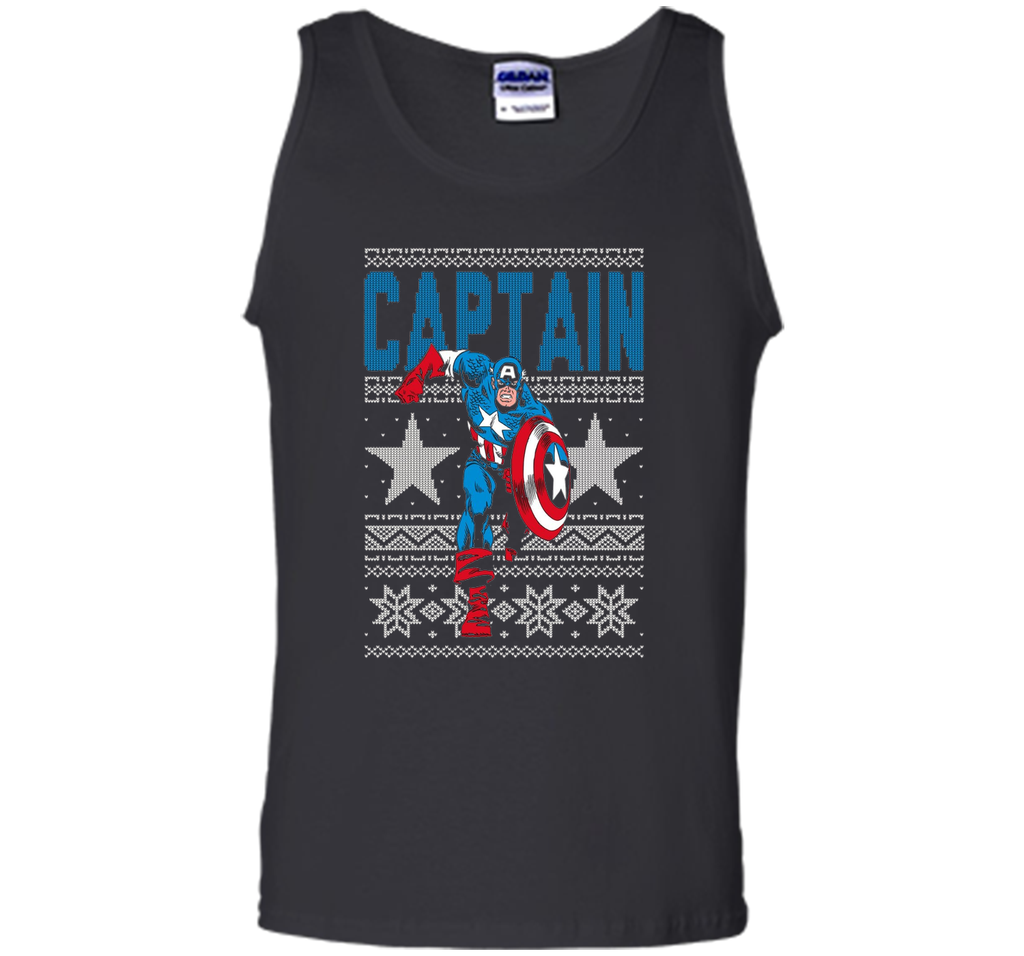 Captain America Star Ugly Christmas Sweater Graphic T-Shirt