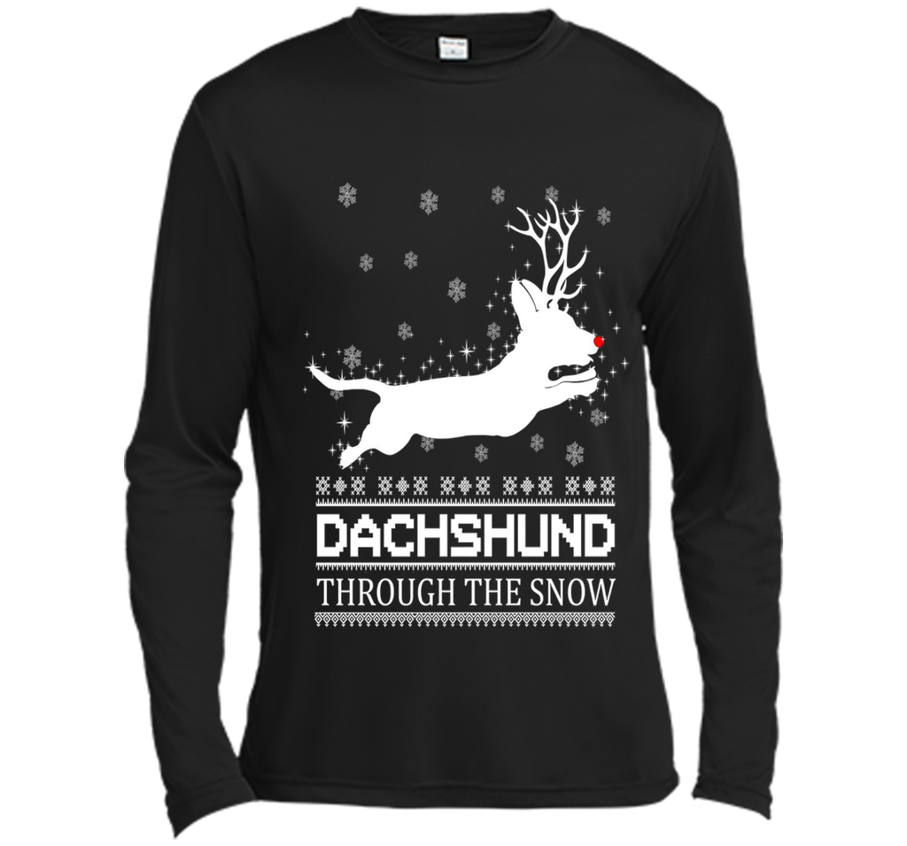 Dachshund Through The Snow T Shirt Lover Daschund Christmas