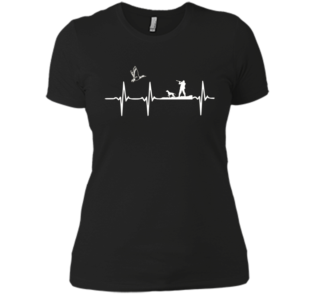 Duck Hunting Waterfowl Hunter Heartbeat T-Shirt