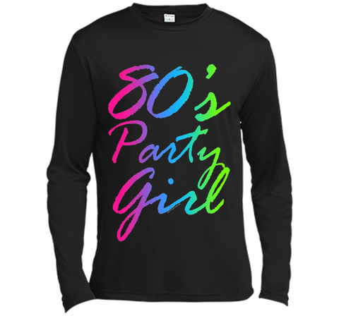 80s Party Girl Neon Retro Halloween Costume 1980s T-Shirt