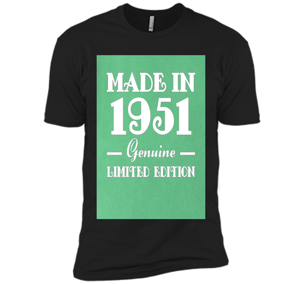 65th Birthday Gift T-Shirt Made In 1951 Genuine (Fitted)