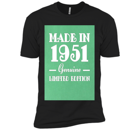 65th Birthday Gift T-Shirt Made In 1951 Genuine (Fitted)