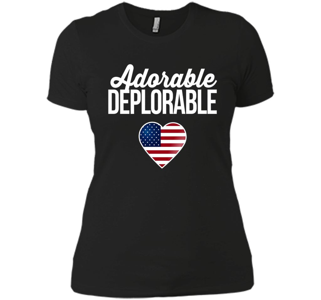 USA Flag Heart Adorable Deplorable Shirt Deplorable T