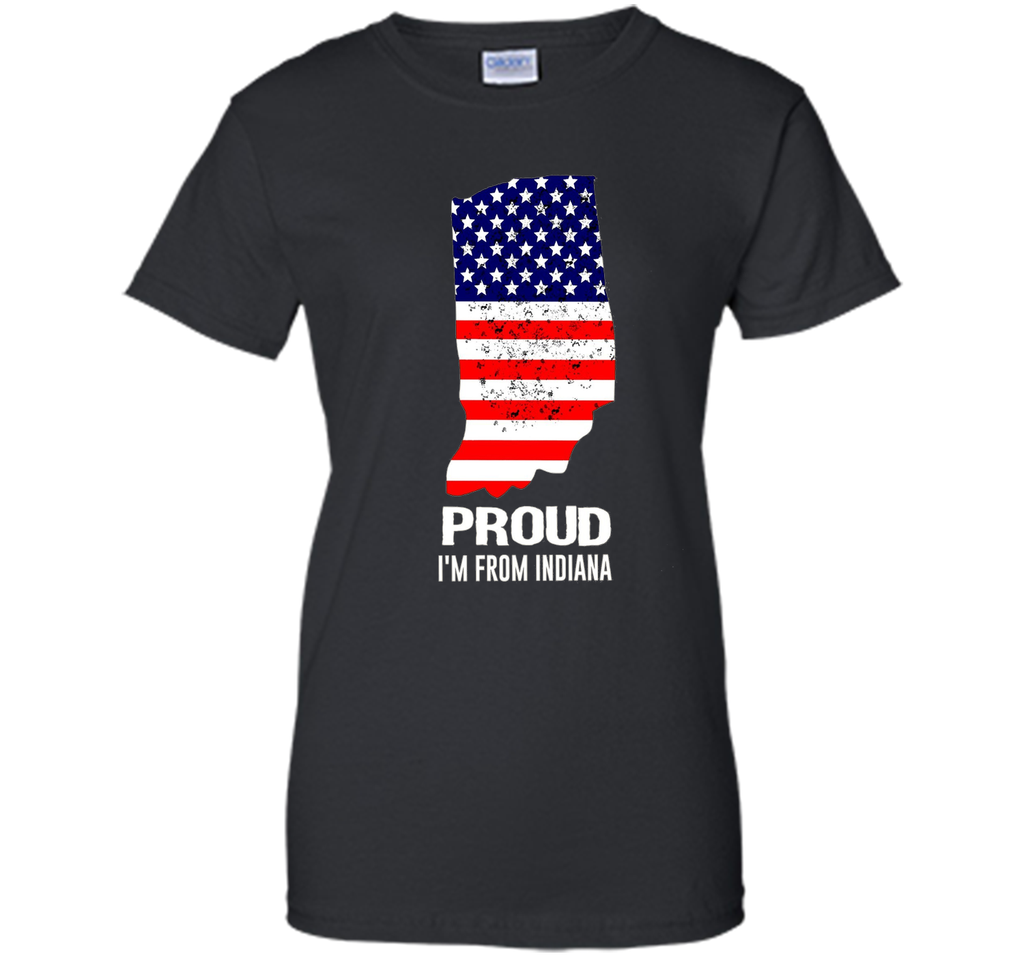 Proud of Indiana-US flag Independence day Tshirt