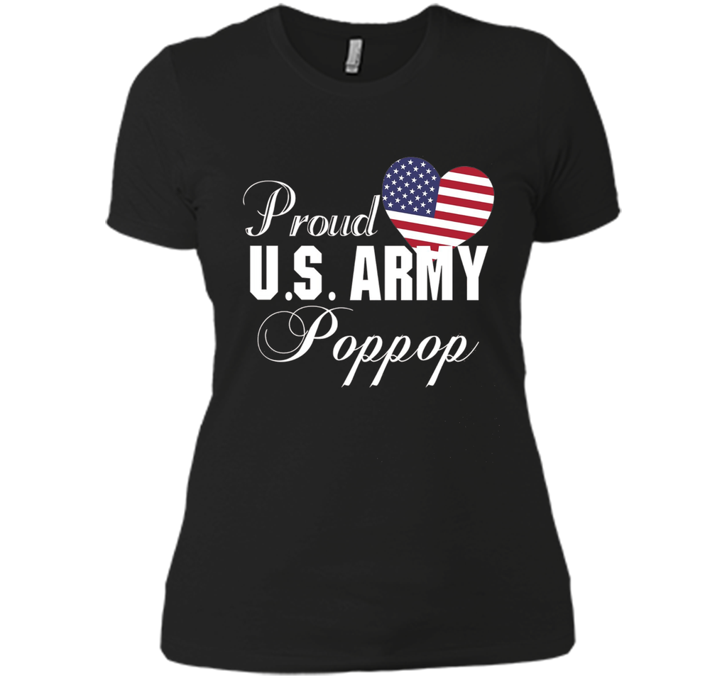 Mens Gift for Father's Day - Proud U.S. Army Poppop Heart T-shirt