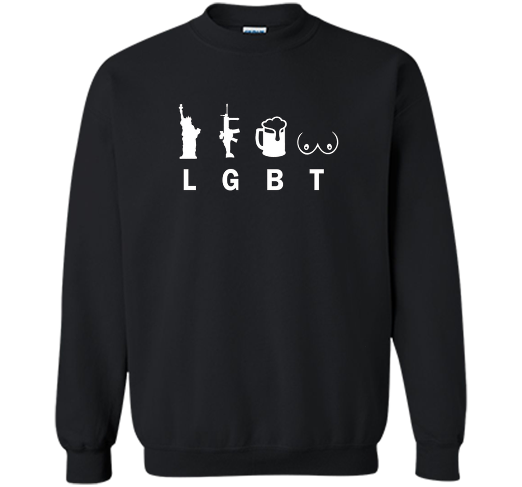 LGBT Liberty Guns Beer & Tts Second Amendment Funny T-Shirt