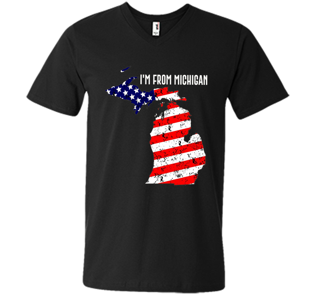 Proud of Michigan-US flag Independence day Tshirt