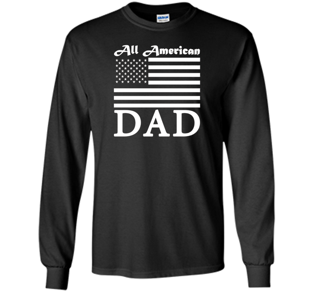 Mens All American Dad American Flag Day T-Shirt
