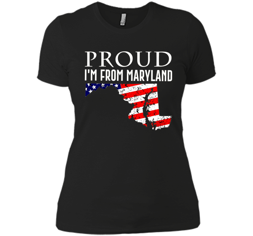 Proud of maryland-US flag Independence day Tshirt
