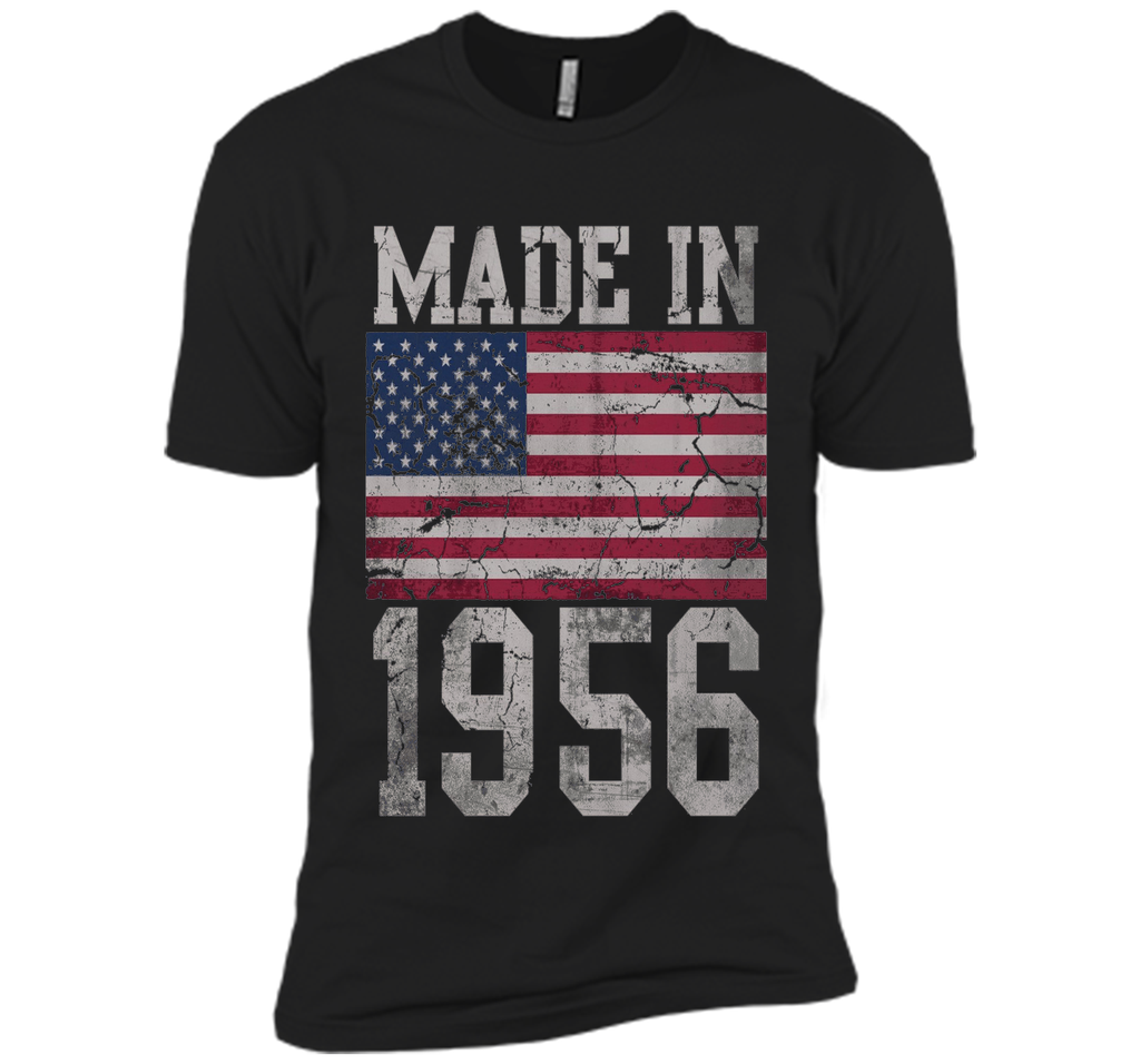 Popular 60th Birthday Made In 1956 American Flag T-Shirt