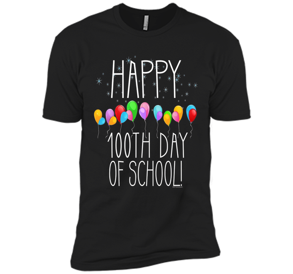 Happy 100th Day of School Party Balloons Teacher T-Shirt