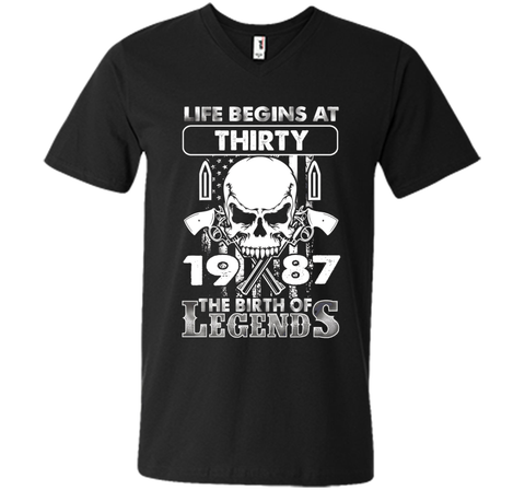 30th Birthday Gifts 1987 The Birth Of Legends T-Shirt shirt
