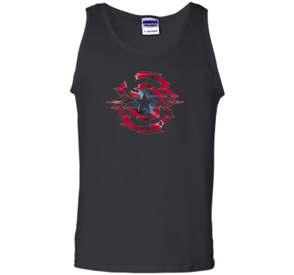 Captain America Shield Glitch Graphic T-Shirt