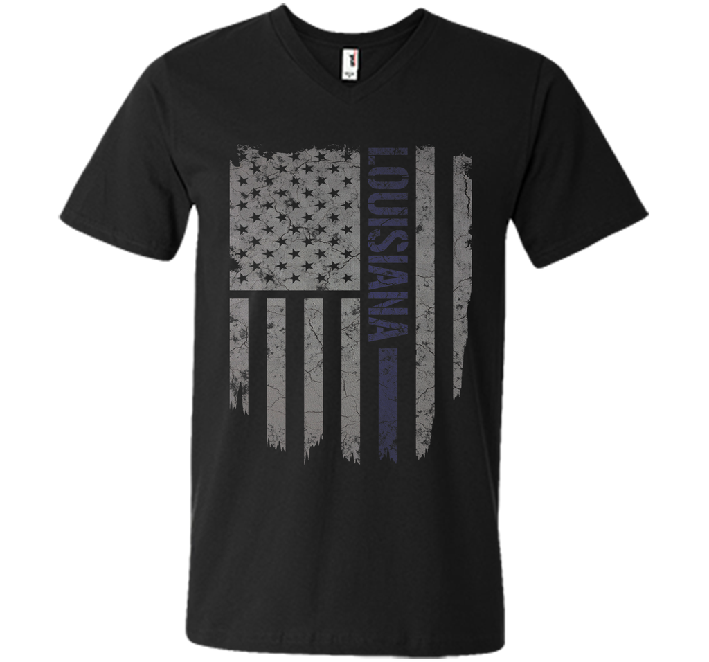 Louisiana Thin Blue Line American Flag T-Shirt T-Shirt