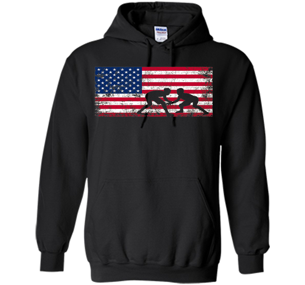 American Flag Wrestling T-shirt - Wrestling Team Gift