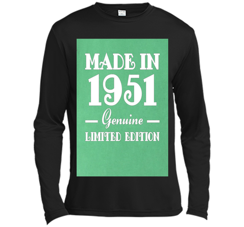 65th Birthday Gift T-Shirt Made In 1951 Genuine (Fitted)