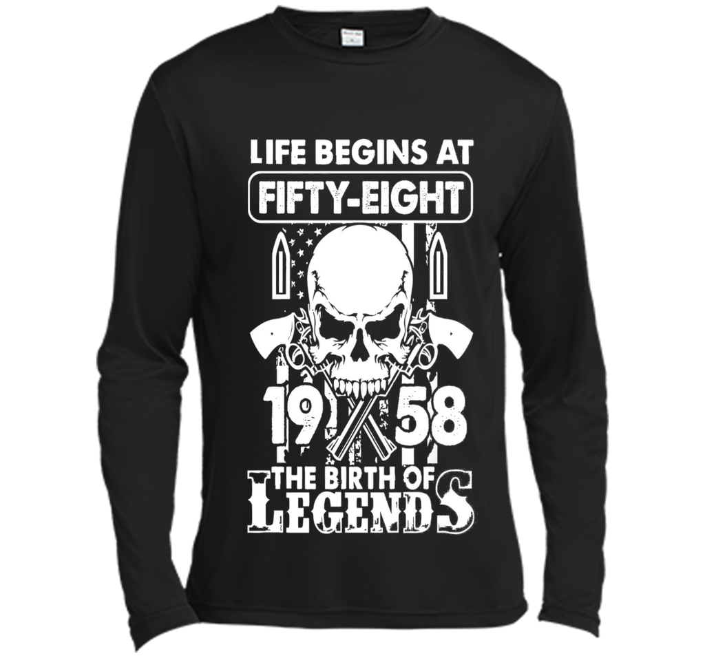 Life Begin At 58 - 1958 Birth Legends 58th Birthday T-shirts