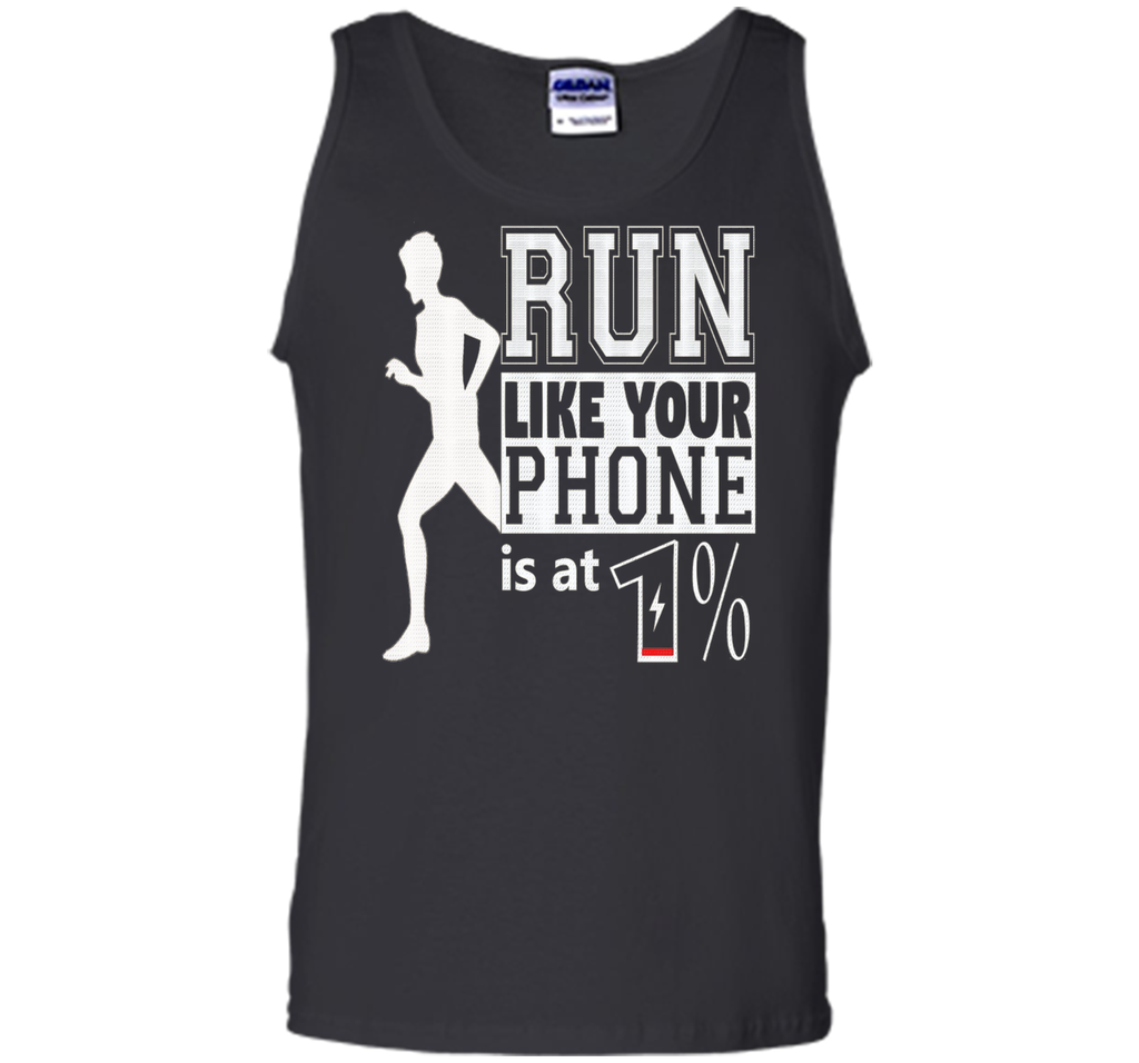 Run Like Your Battery Is Low Funny Running Tshirt