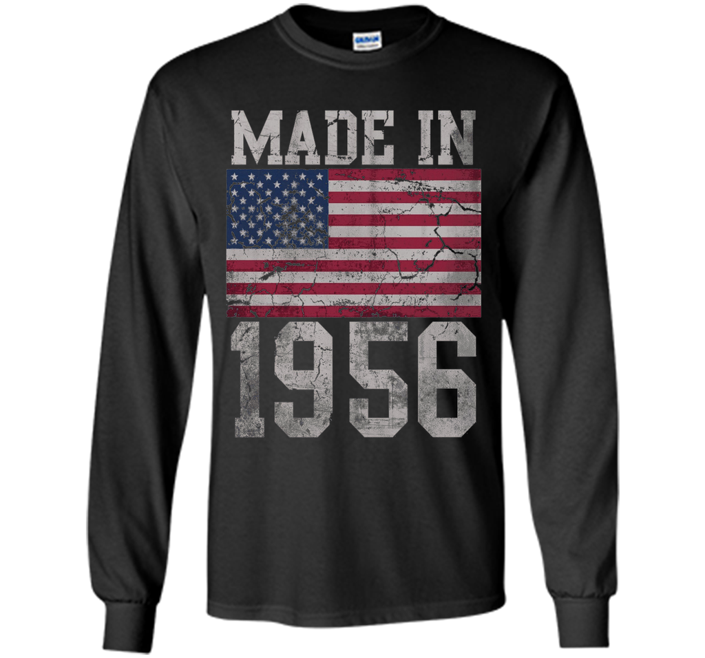 Popular 60th Birthday Made In 1956 American Flag T-Shirt