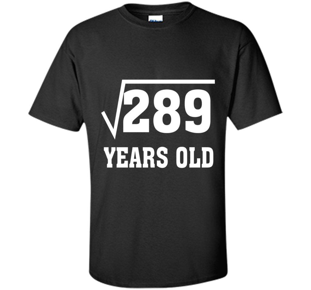 Square Root Of 289 Funny 17 Years Old T-Shirt 17th Birthday