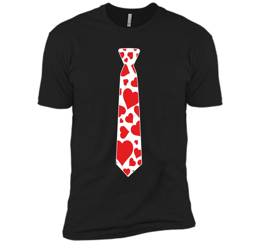 Valentine's Day Hearts Neck Tie T-Shirt For Kids & Adults