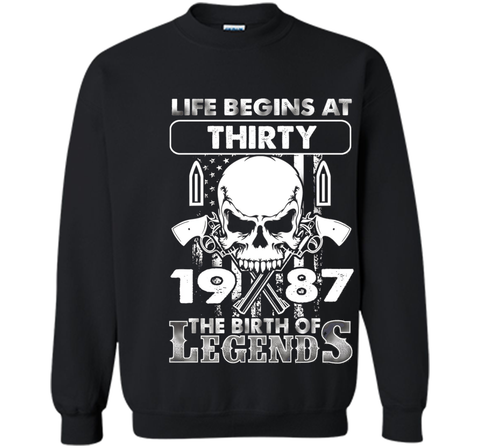 30th Birthday Gifts 1987 The Birth Of Legends T-Shirt shirt