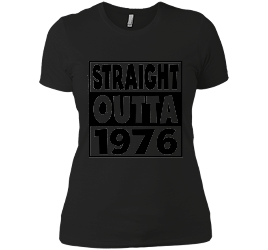 41st Birthday Gift T-Shirt Straight Outta 1976 White