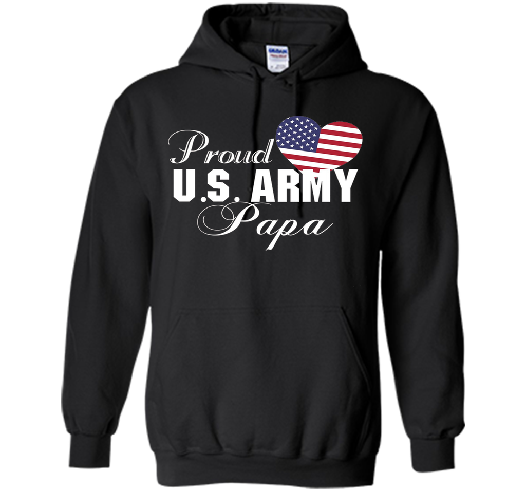 Mens Gift for Father's Day - Proud U.S. Army Papa Heart T-shirt