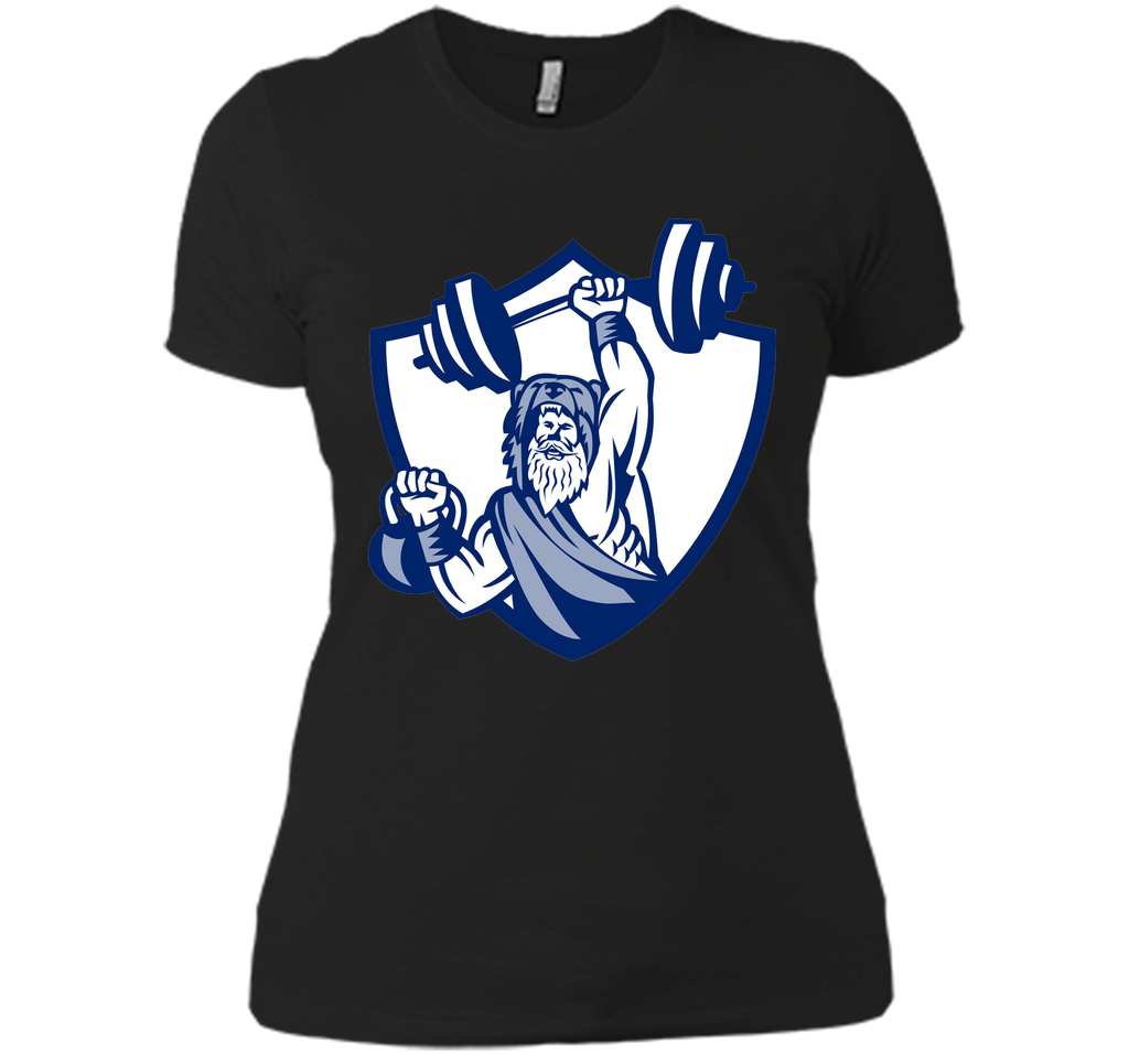 Berserker Lifting Barbell Kettlebell Crest Retro T-Shirt