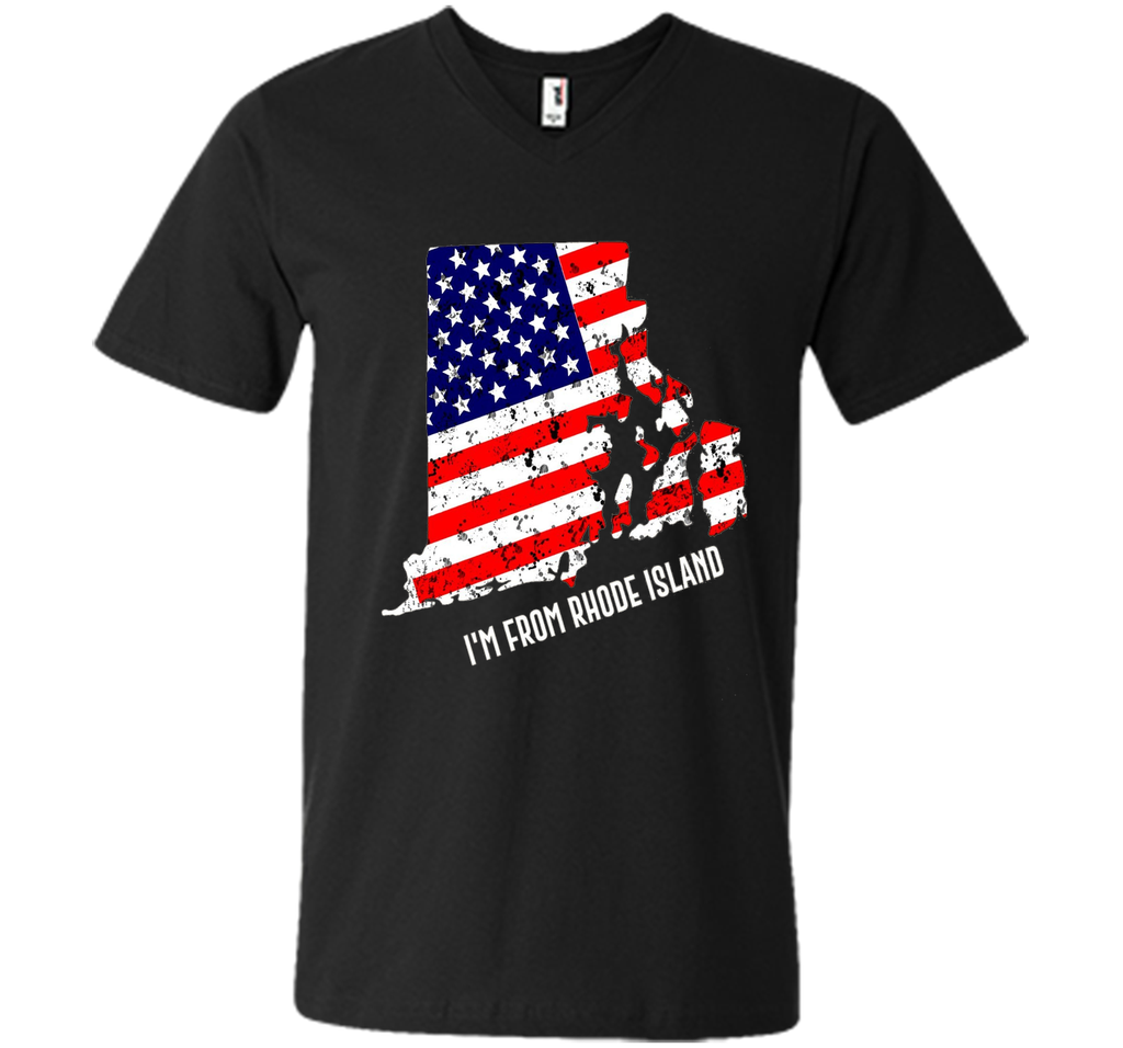 Proud of Rhode Island USA flag Independence day Tshirt
