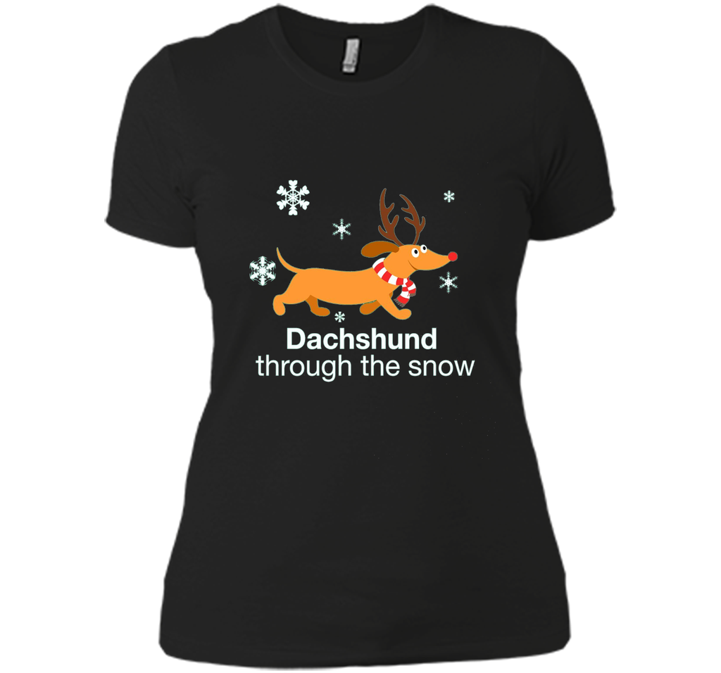 Dachshund through the snow Christmas T-Shirt
