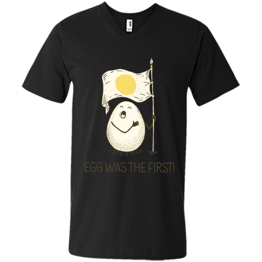 EGG WAS THE FIRST! Cartoon graphic T-Shirt