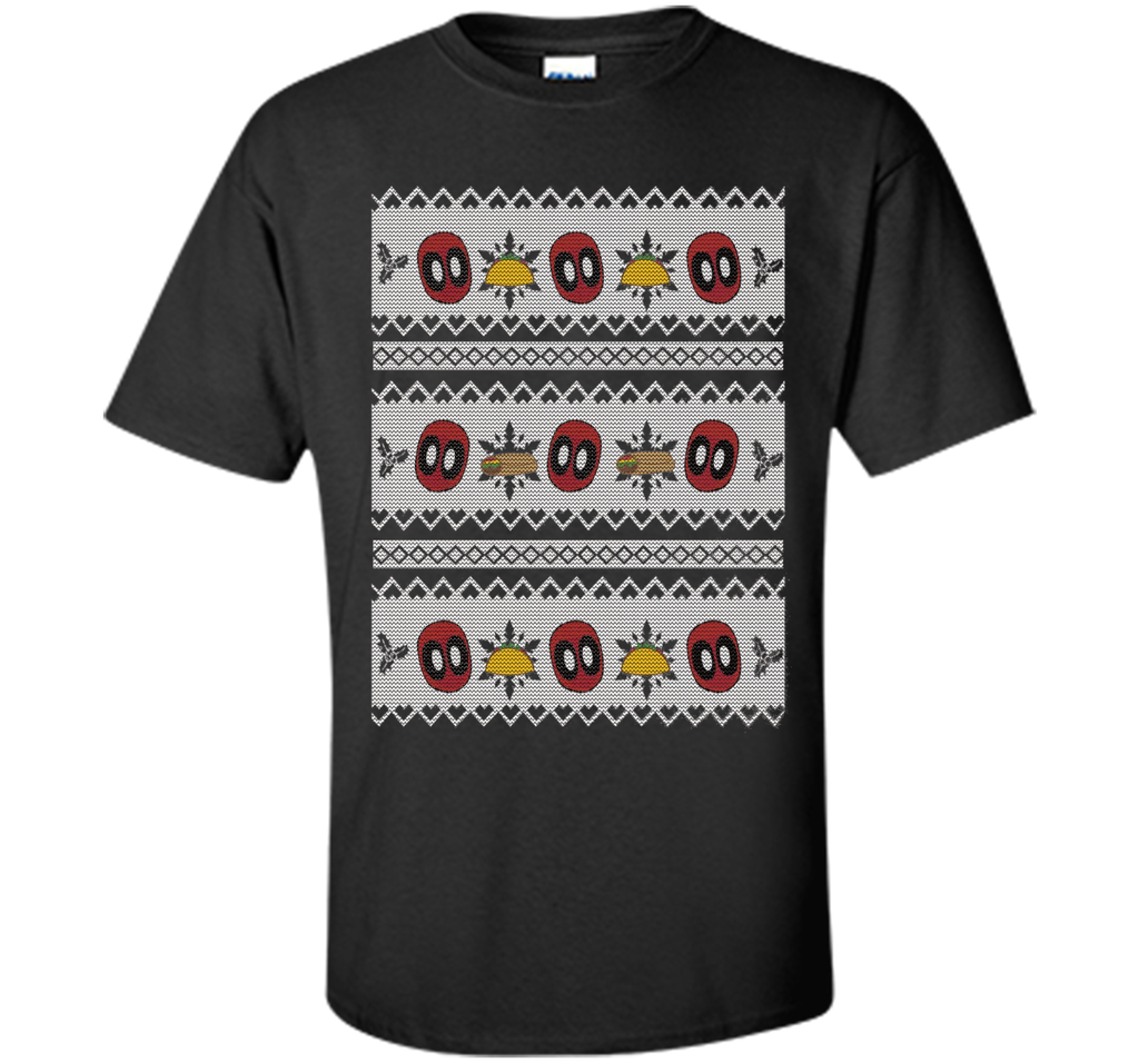 Deadpool Taco Ugly Christmas Sweater Graphic T-Shirt