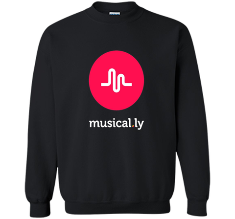 'musical.ly' T-Shirt (Black - Fitted Cut)