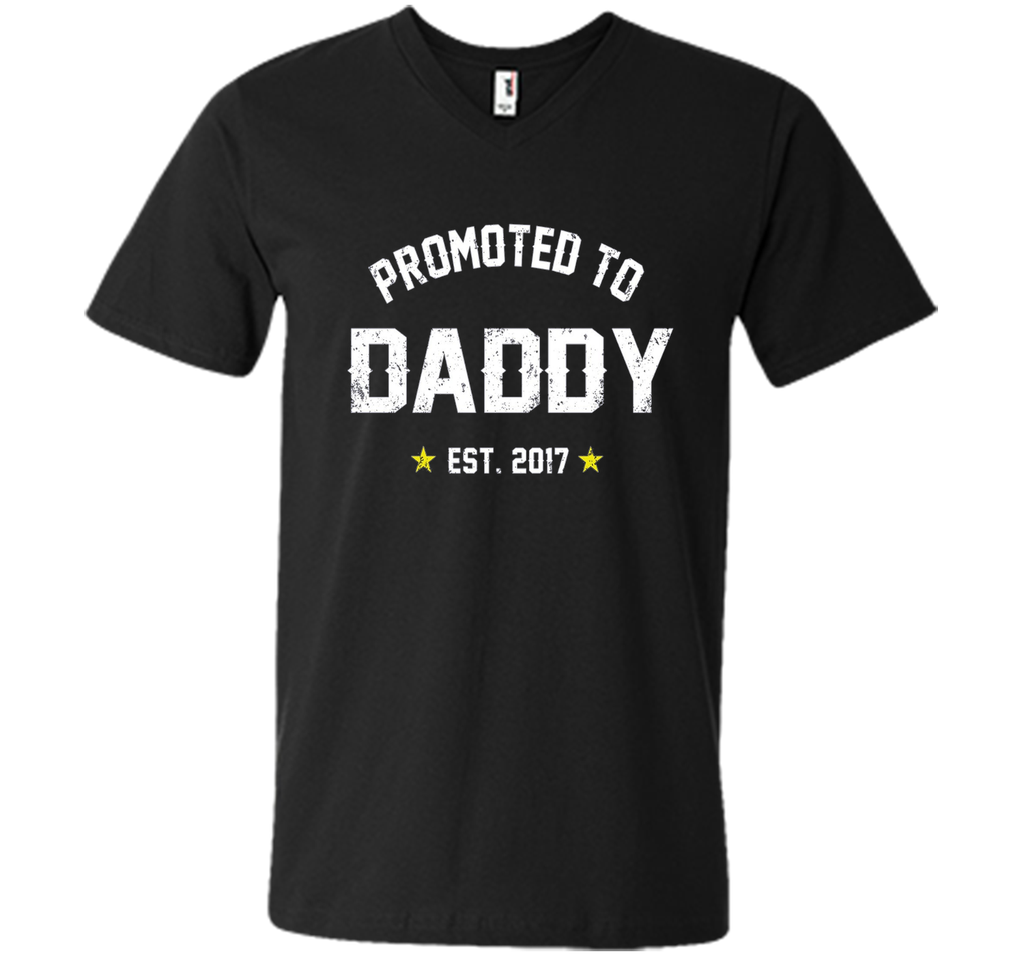 Men's Promoted To Daddy Shirt: Gift For New Dad Est. 2017 T-Shirt