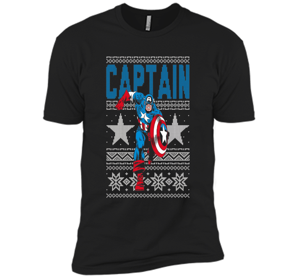 Captain America Star Ugly Christmas Sweater Graphic T-Shirt