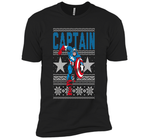 Captain America Star Ugly Christmas Sweater Graphic T-Shirt