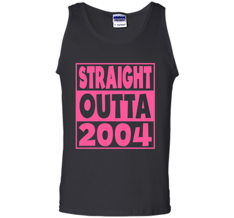 13th Birthday Gift T-Shirt Straight Outta 2004 Pink