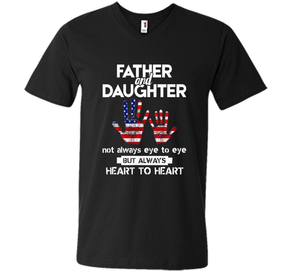 Father & Daughter ~ Father's Day T-Shirt USA US America Flag