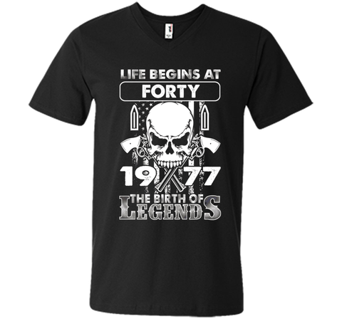 40th Birthday Gifts 1977 The Birth Of Legends T-Shirt shirt
