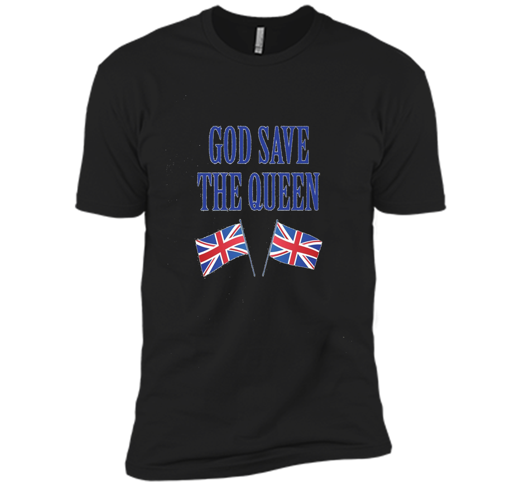 God Save The Queen with Union Jack flags