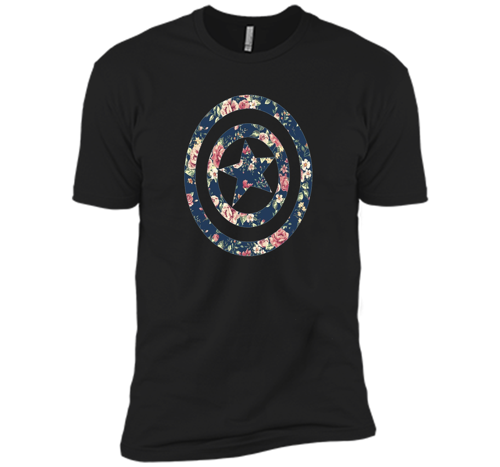 Captain America Floral Print Graphic T-Shirt