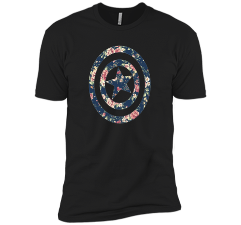 Captain America Floral Print Graphic T-Shirt