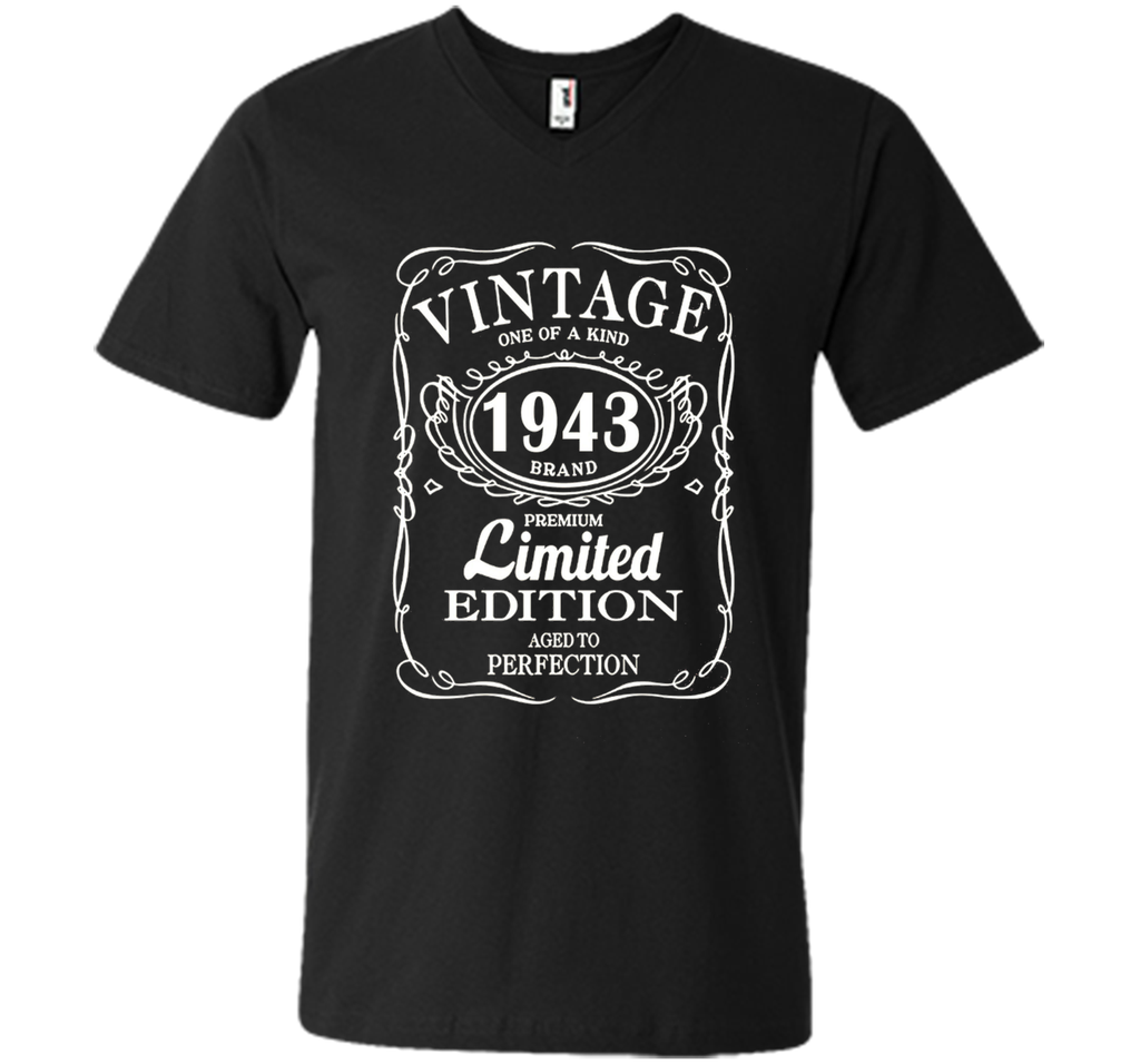 Vintage Born in 1943 74 Years Old Birthday Tshirt