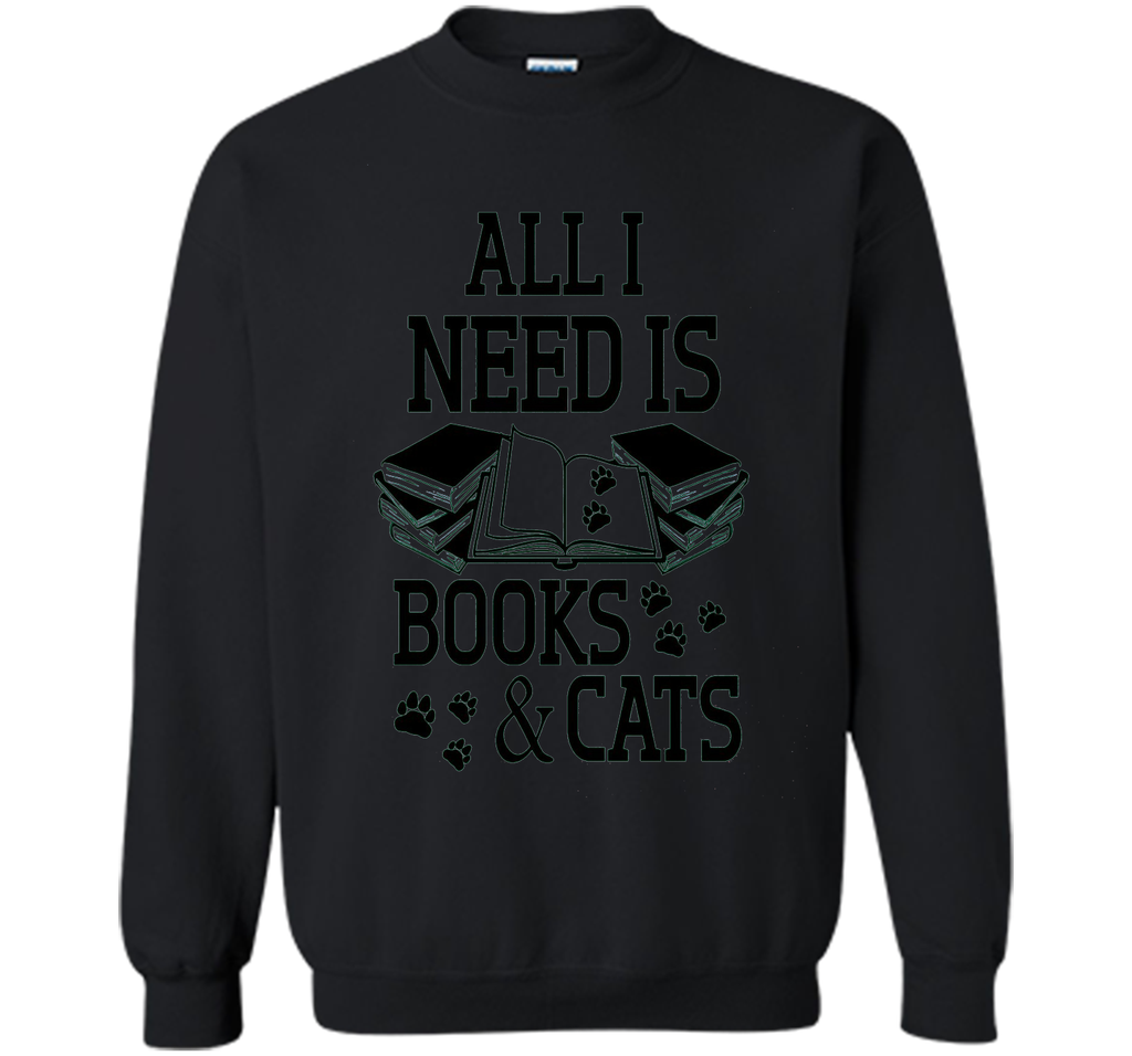 I Need Is Books And Cat T-Shirt, Funny Cat Day Gift For Nerd